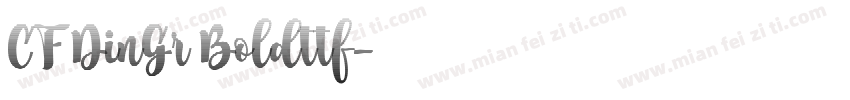 CF DinGr Boldttf字体转换